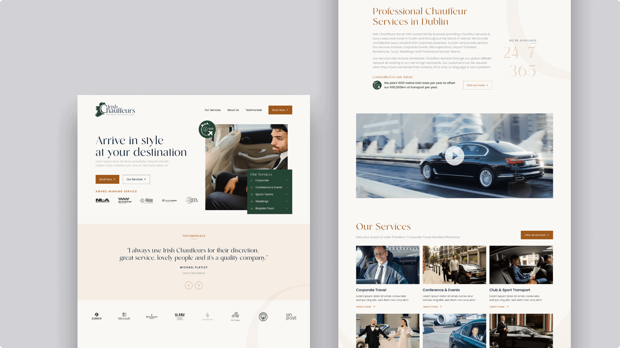 Irish Chauffeurs project visual