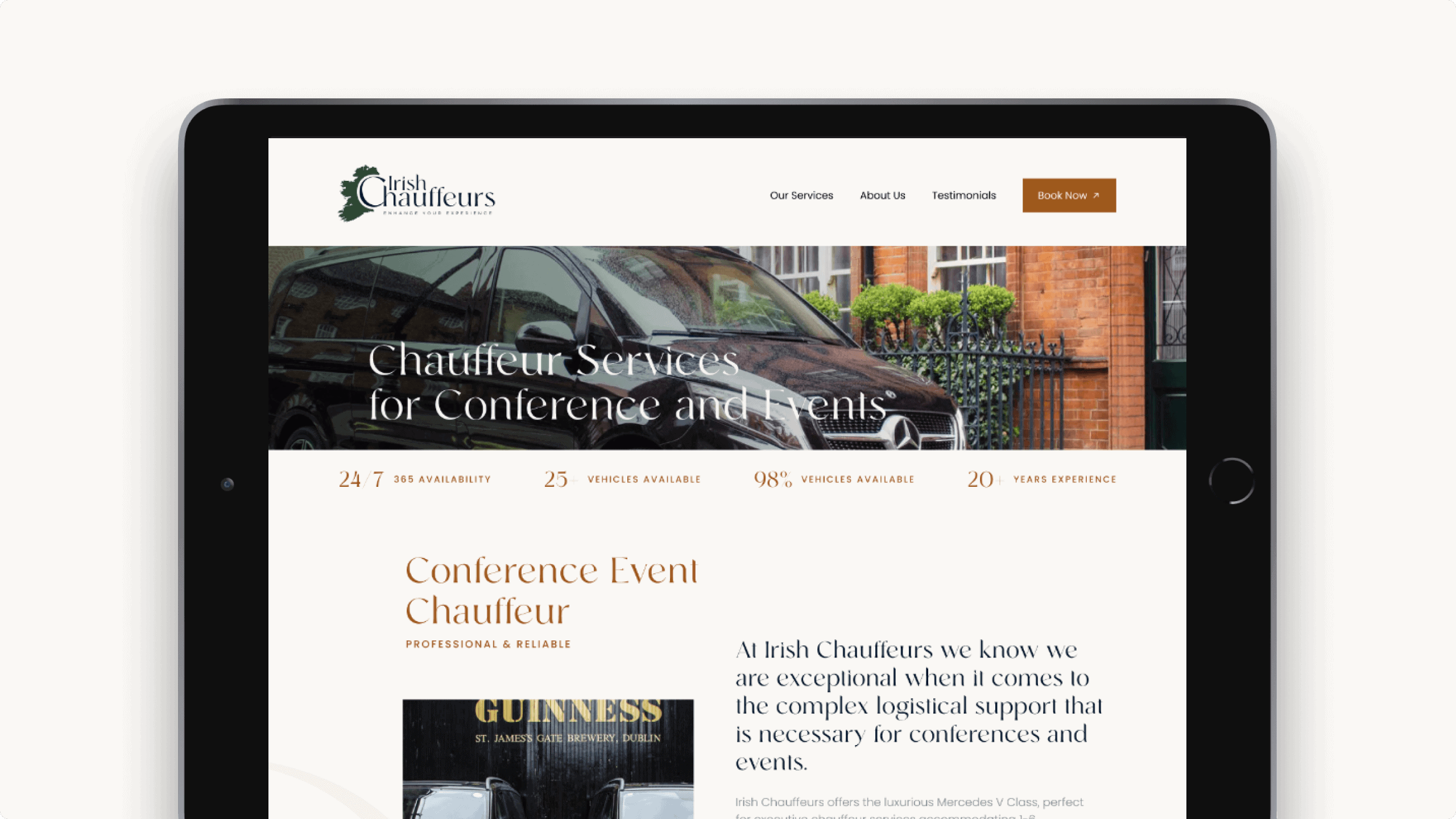 Irish Chauffeurs project visual